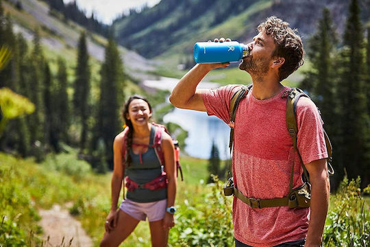 Hydro Flask Hydro Flask Wide Mouth Μπουκάλι Θερμός Ανοξείδωτο BPA Free 1lt Stone