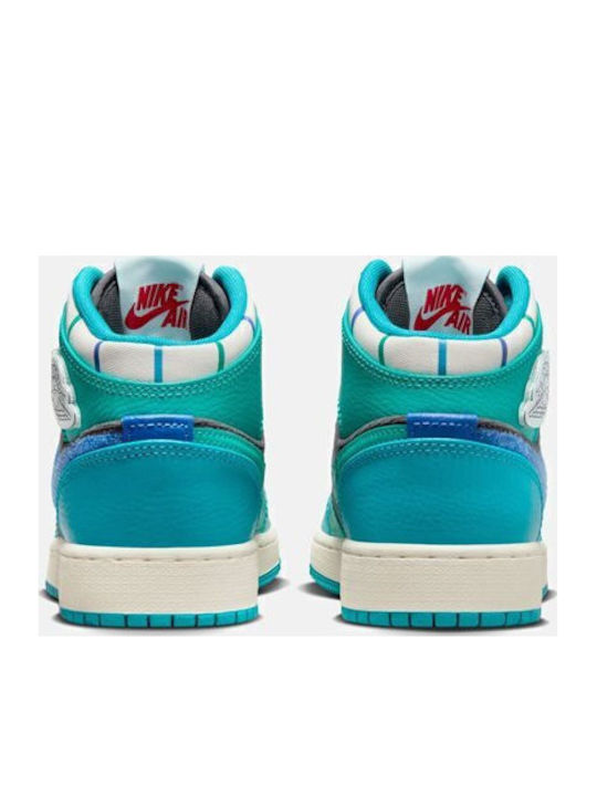Retro Kids Sneakers High Green