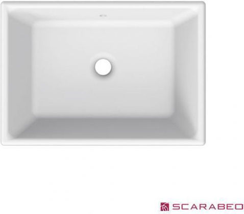 Scarabeo Gaia Încorporat / Deasupra Blatului Chiuvetă Porțelan 56x39.5x39.5cm Alb
