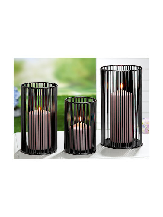 ArteLibre Tabletop Metallic Lantern Black