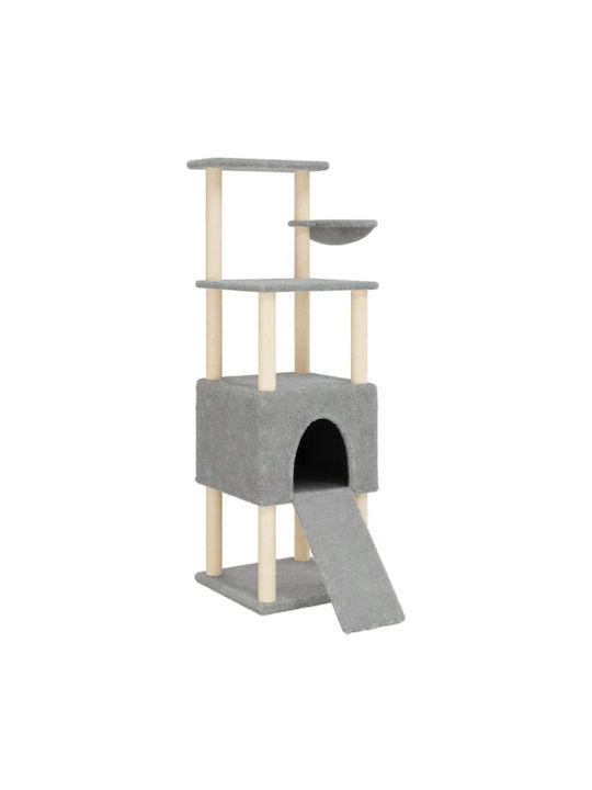 vidaXL Scratching Post Cat Trees Gray 92.5x71.5x153cm