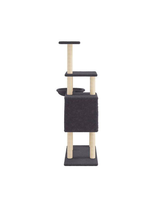 vidaXL Scratching Post Cat Trees Gray 3 levels 71.5x50x131cm