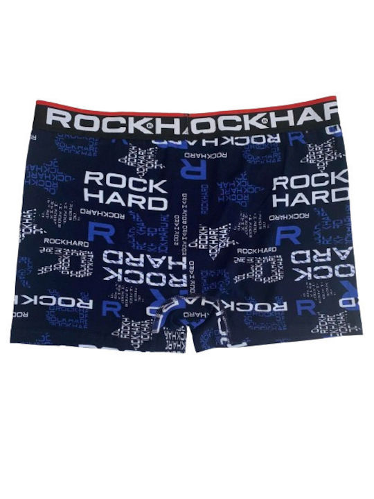 Kal-tsa Men's Boxer Dark Blue - with Patterns