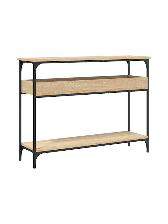 Console Table Wood & Metal Sonoma Δρυς L100xW29xH75cm