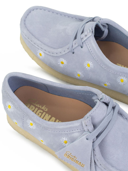 Wallabee Damen Mokassins in Hellblau Farbe