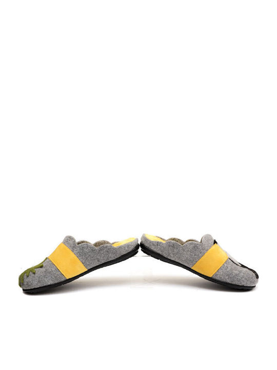 Anatomice Din Lână Papuci de Damă Gri