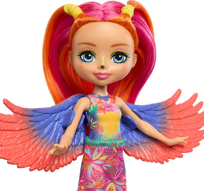 Mattel Păpușă Enchantimals Sunshine Beach - Trippi Toucan and Canopy Doll with Pet pentru 3++ Ani