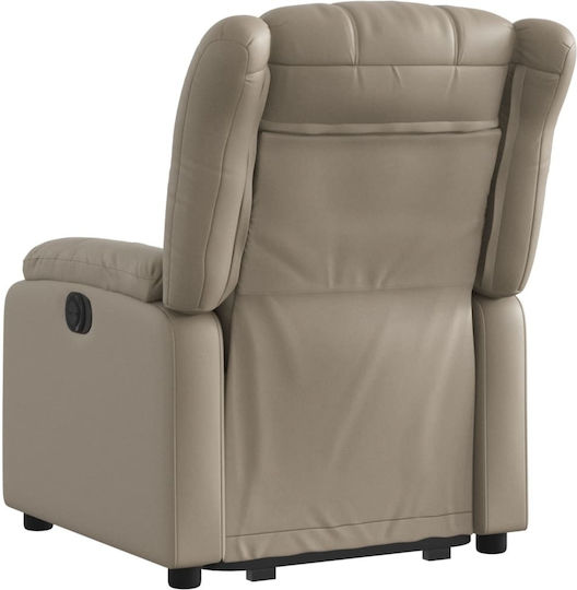 Fotoliu Relax cu Puf din Piele Ecologică Cappuccino 78x92x98cm