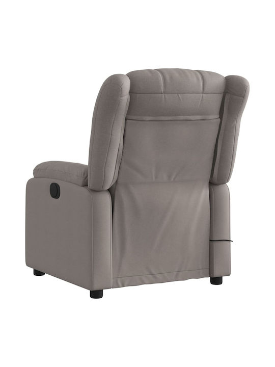 Fotoliu Relax Masaj cu Puf Taupe 78x92x98cm