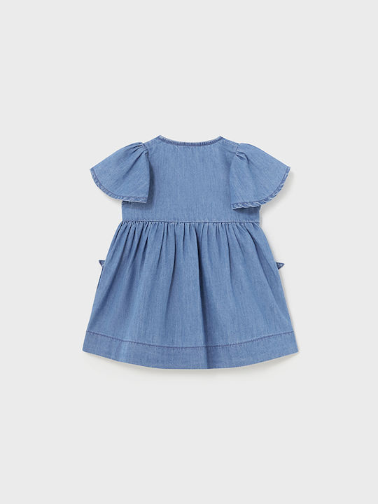 Mayoral Παιδικό Φόρεμα Τζιν Κοντομάνικο Μπλε