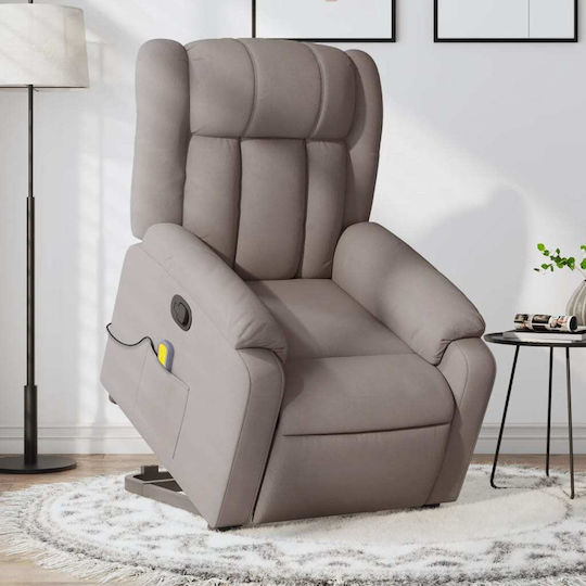 Relaxsessel Friseurwaschbecken mit Fußhocker Taupe 78x92x98cm
