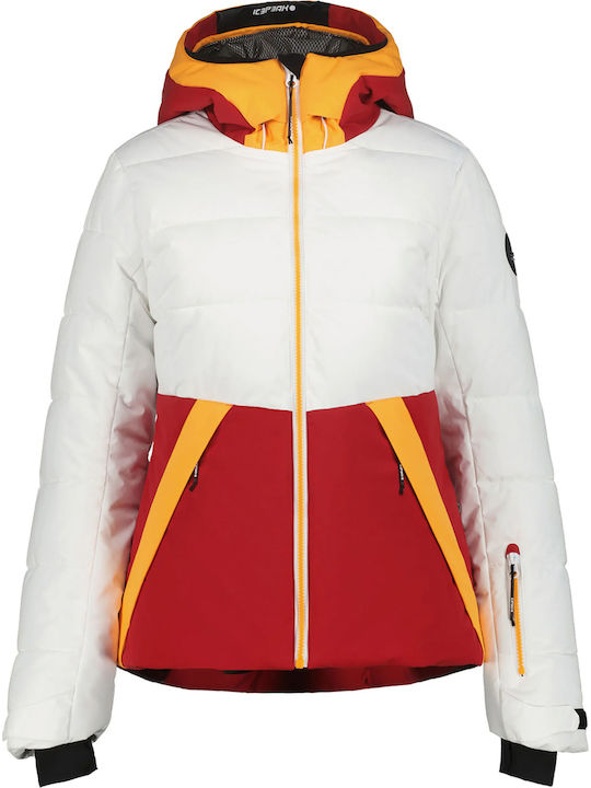 Κοντό Γυναικείο Puffer Μπουφάν για Χειμώνα Optic White