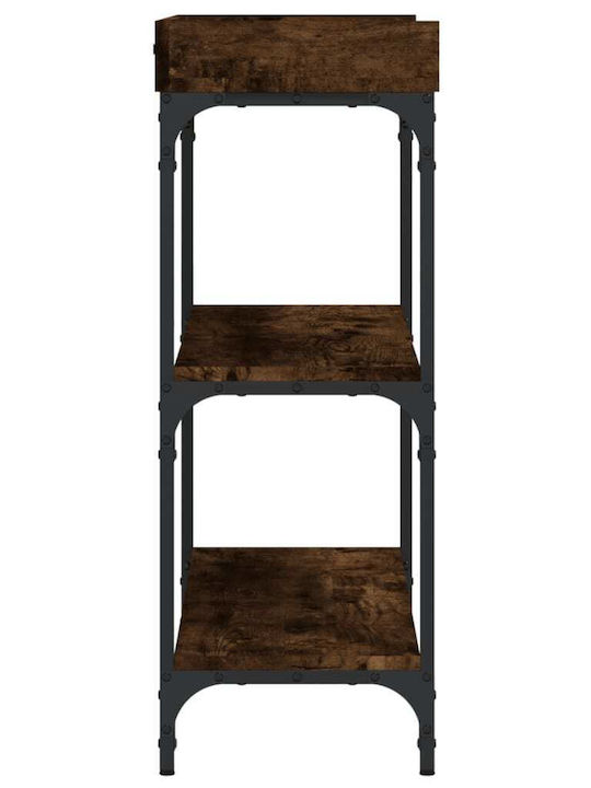 Console Table Wood & Metal Smoky Oak L100xW30xH80cm