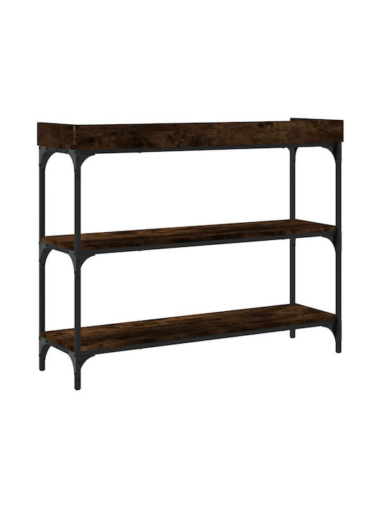 Console Table Wood & Metal Smoky Oak L100xW30xH80cm