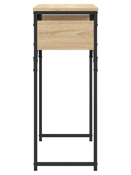 Console Table Wood & Metal Sonoma Oak L75xW30xH75cm