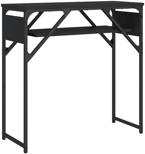 Konsole Black Velvet-Black Metal L75xB30xH75cm