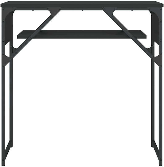 Konsole Black Velvet-Black Metal L75xB30xH75cm