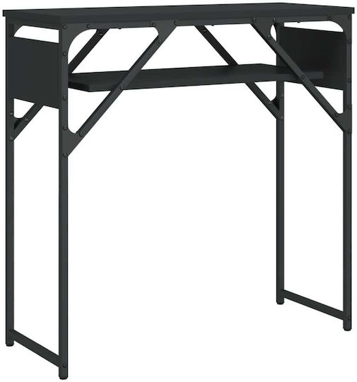 Konsole Black Velvet-Black Metal L75xB30xH75cm