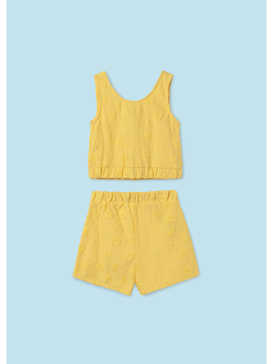 Mayoral Kids Set with Shorts Summer 2pcs Yellow