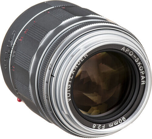 Voigtlander Full Frame Camera Lens Apo-Skopar 90mm f/2.8 Telephoto for Leica M Mount Silver