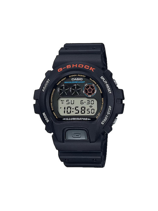 Casio G-shock Digital Watch Battery with Black / Black Rubber Strap