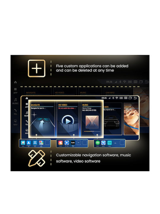 Carmedia Car Audio System for BMW X5 (F15) 2014-2017 (Bluetooth/USB/WiFi/GPS/Apple-Carplay/Android-Auto) with Touch Screen 10.25"