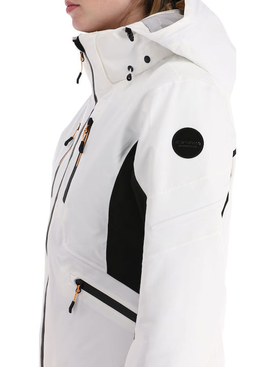 Icepeak 53120505-980 Γυναικείο Μπουφάν για Σκι & Snowboard Λευκό
