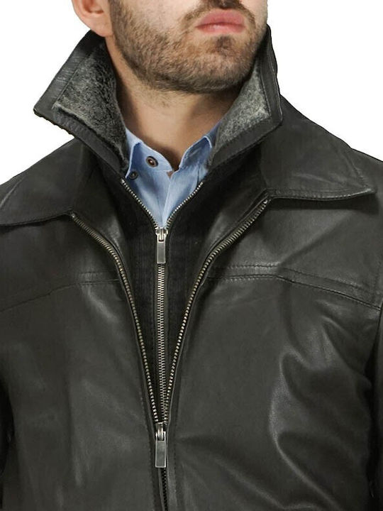 Lederjacke Winter Jacke Brown