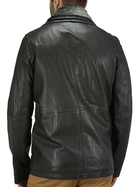 Lederjacke Winter Jacke Brown