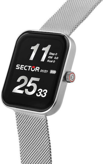 Sector S03 Pro Light Bracelet Gift Set Oțel inoxidabil Smartwatch (Argintiu)