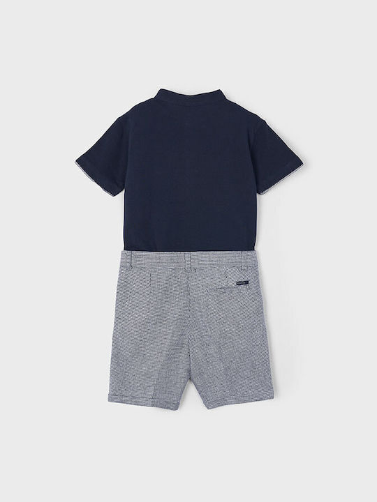 Mayoral Kinder Set mit Shorts Sommer 2Stück Navy blue