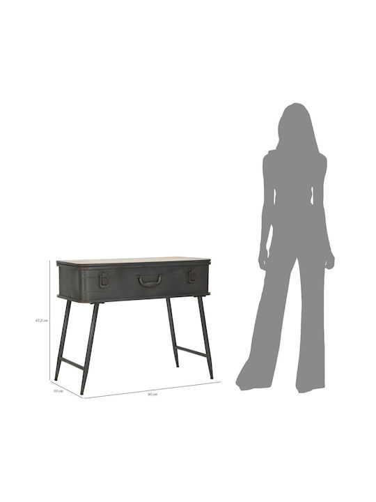 Metal Console Table Gray L80xW35xH67.5cm