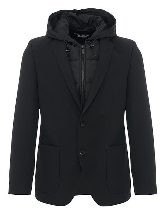 Karl Lagerfeld Men's Suit Jacket Regular Fit Black