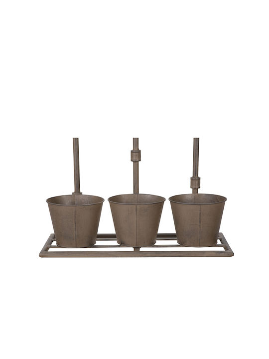 Mauro F Planter Metal Bronze 49x49x48cm.