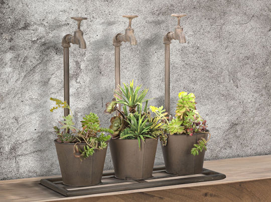 Mauro F Planter Metal Bronze 49x49x48cm.