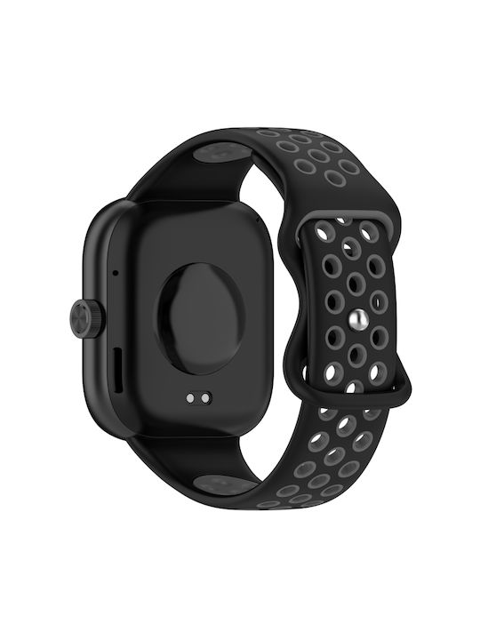 Dual Color Perforated Λουράκι Σιλικόνης Μαύρο (Redmi Watch 4)