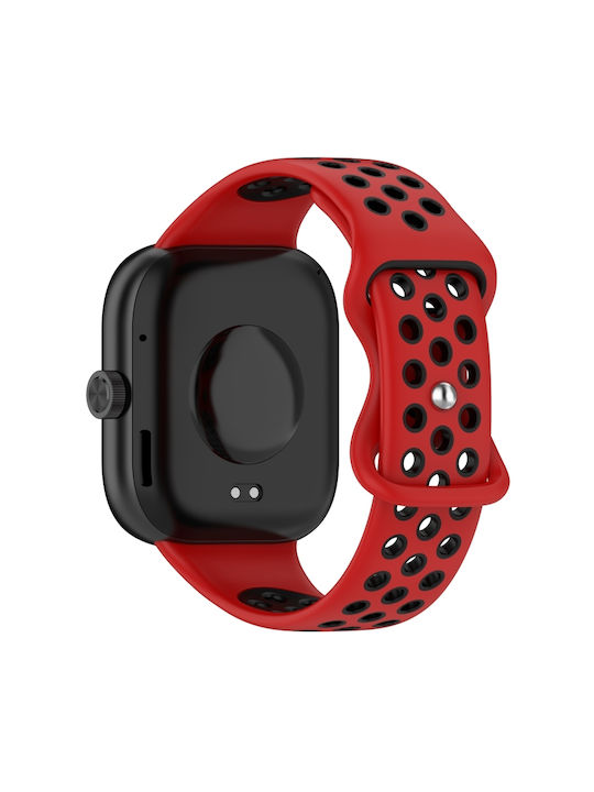 Dual Color Perforated Strap Silicone Red (Redmi Watch 4)