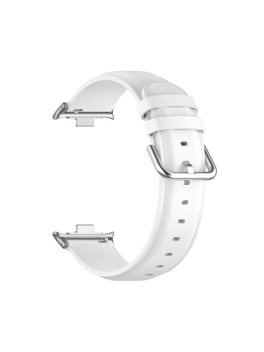 Round Armband Leder Weiß (Redmi Watch 4 / Redmi Watch 5)