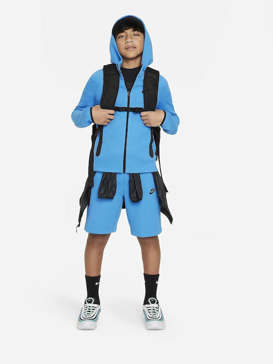 Sportswear Tech Fleece Kids Cardigan Cotton Hooded Blue