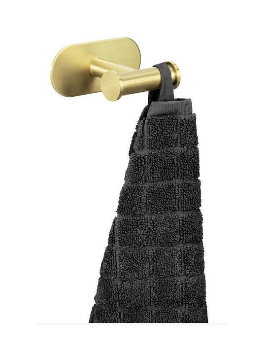 Wenko Metal Wall Hanger With 2 Gold Hooks