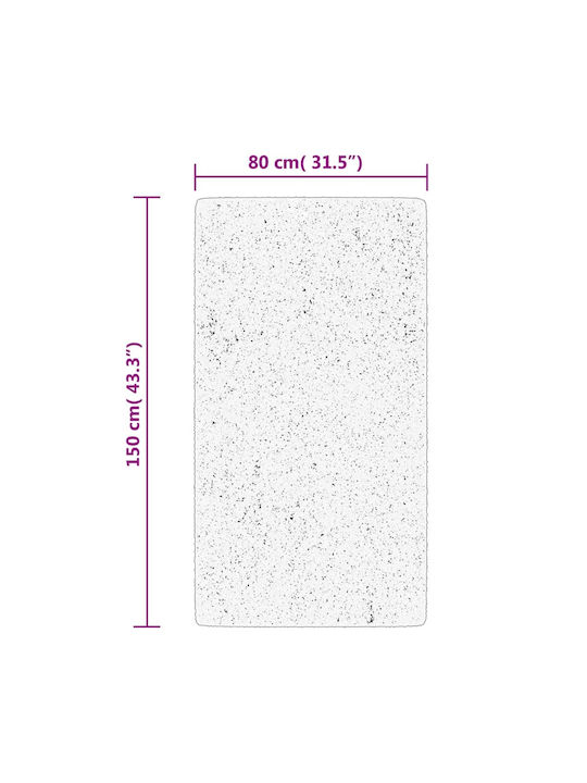 vidaXL Huarte Αντιολισθητικό Χαλί Διάδρομος Μαύρο 80x150cm