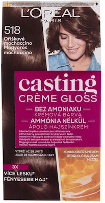 L'Oreal Paris Casting Creme Gloss Set Hair Dye no Ammonia 518 Hazelnut Mochaccino 48ml