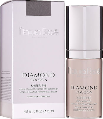 Natura Bisse Diamond Cocoon Sheer Ενυδατική & Αντιγηραντική Κρέμα Ματιών με Χρώμα κατά των Μαύρων Κύκλων για Ευαίσθητες Επιδερμίδες 25ml