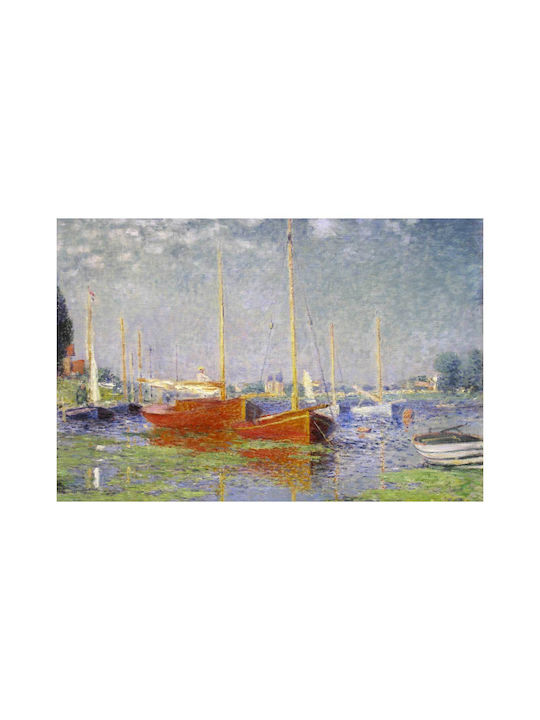 Claude Monet's Red Boats At Argenteuil (1875) Painting on Canvas 80x50cm