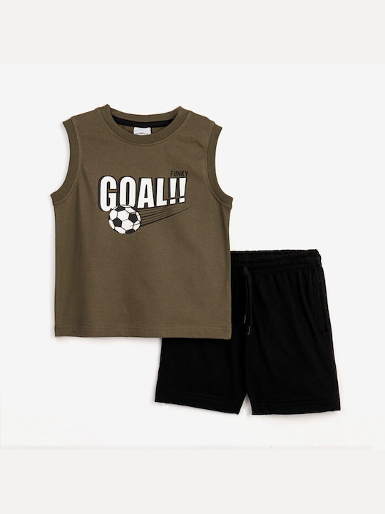 Funky Kinder Set mit Shorts Sommer 2Stück HAKI