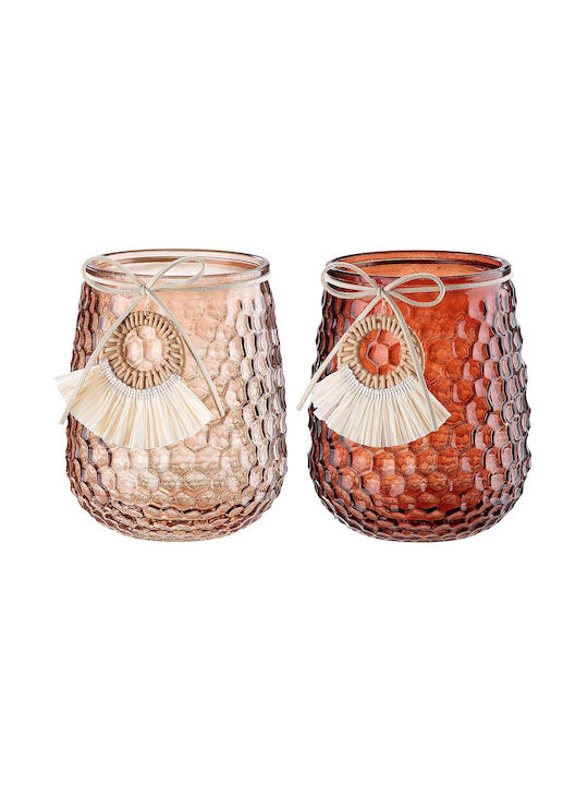ArteLibre Candle Holder suitable for Tealights Glass 11x11x14cm 1pcs