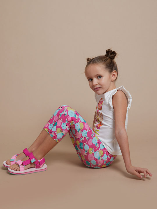 Kids Legging Capri Fuchsia Happy Dogs