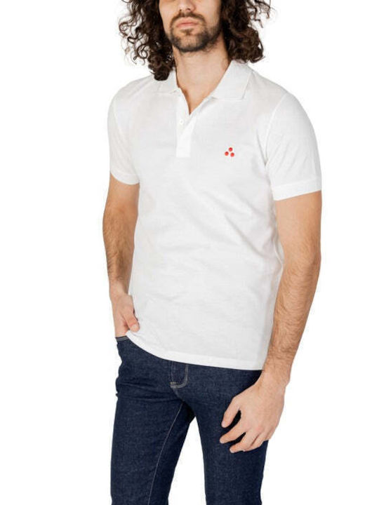 Peuterey Herren Kurzarmshirt Polo Weiß