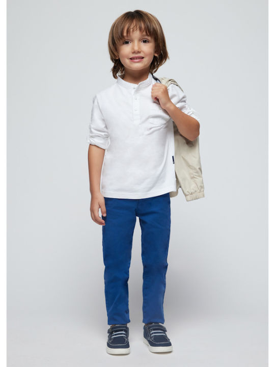 Mayoral Kids Polo Long Sleeve White