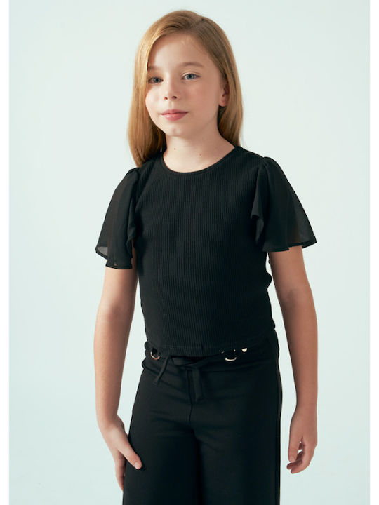 Mayoral Kids Blouse Short Sleeve Black